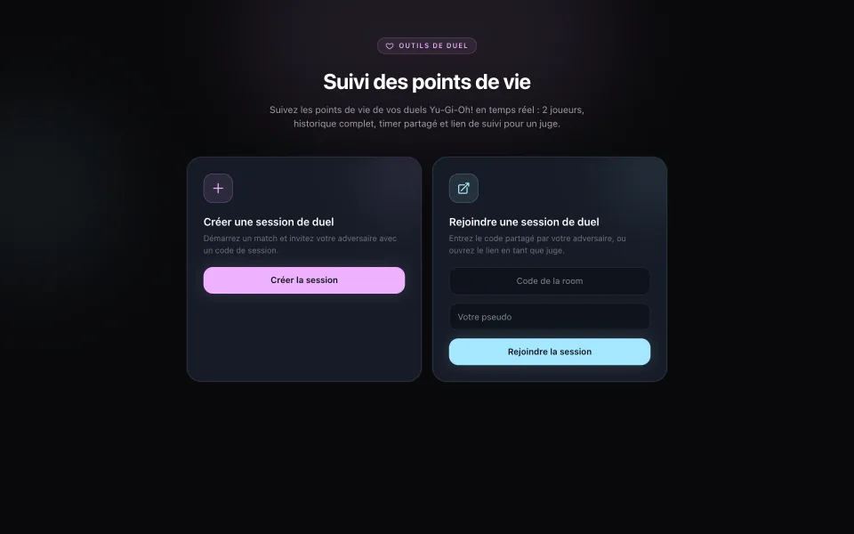 Duel Life Points Tracker