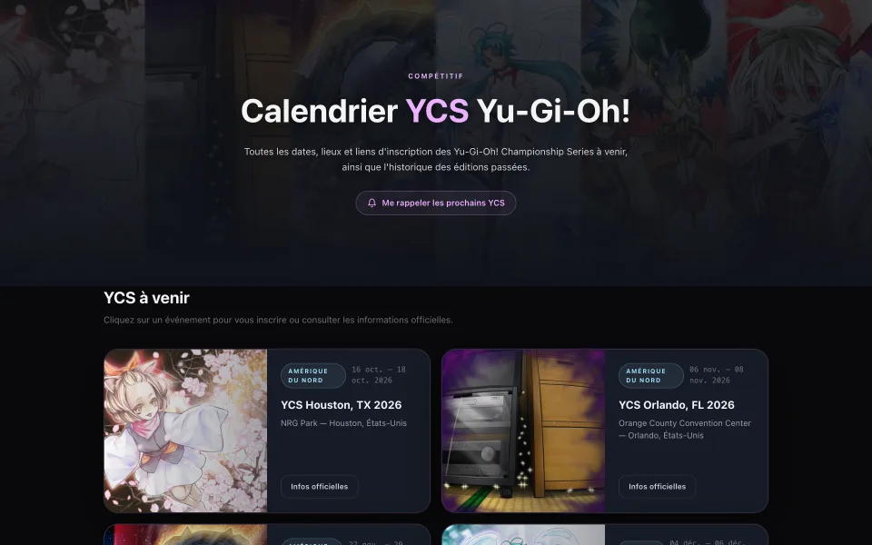 YCS Calendar